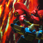 a Gundam scolding another Gundam