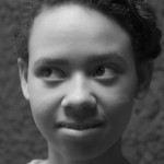 girl looking off to the side, portrait